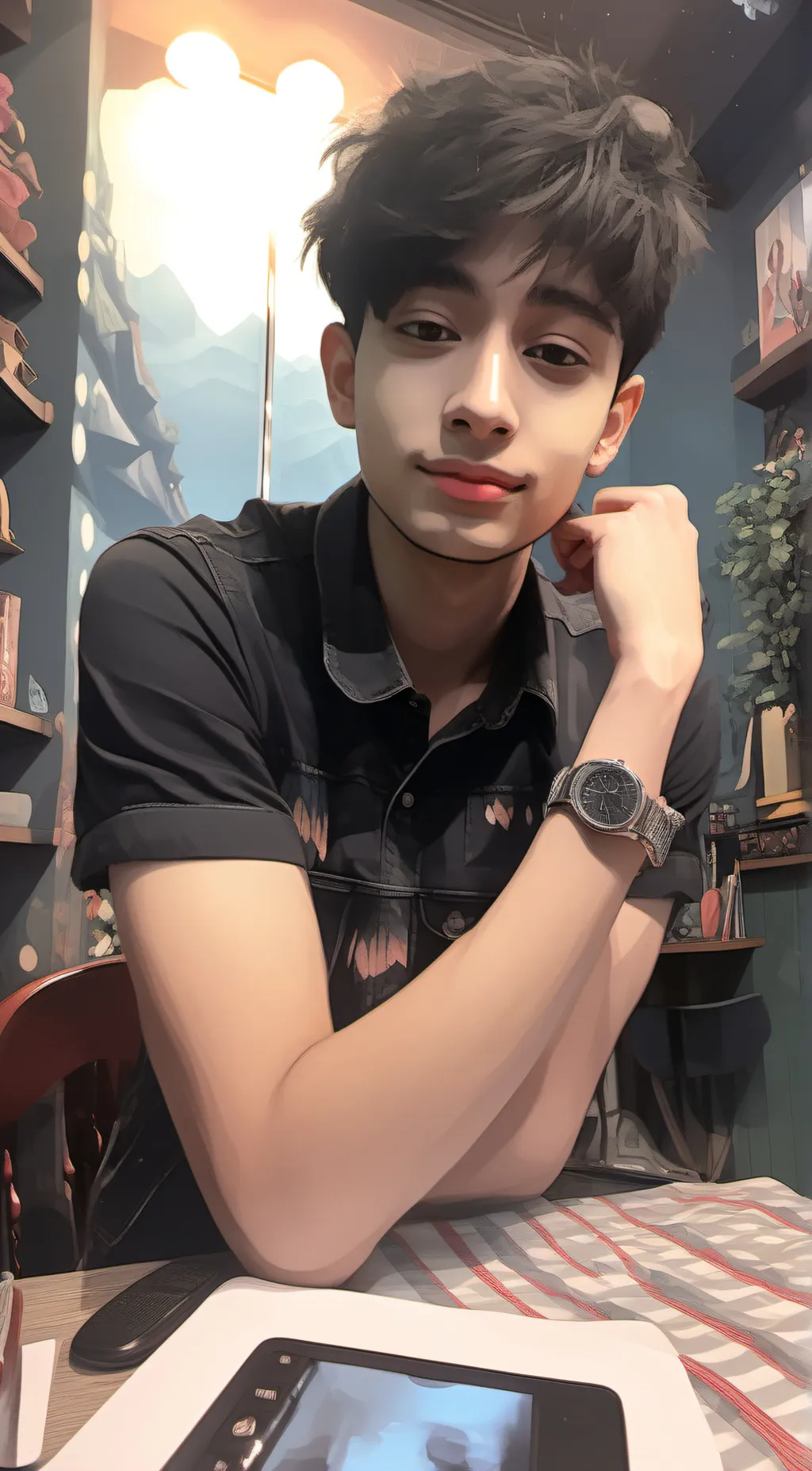 ai character: Jin walker  background