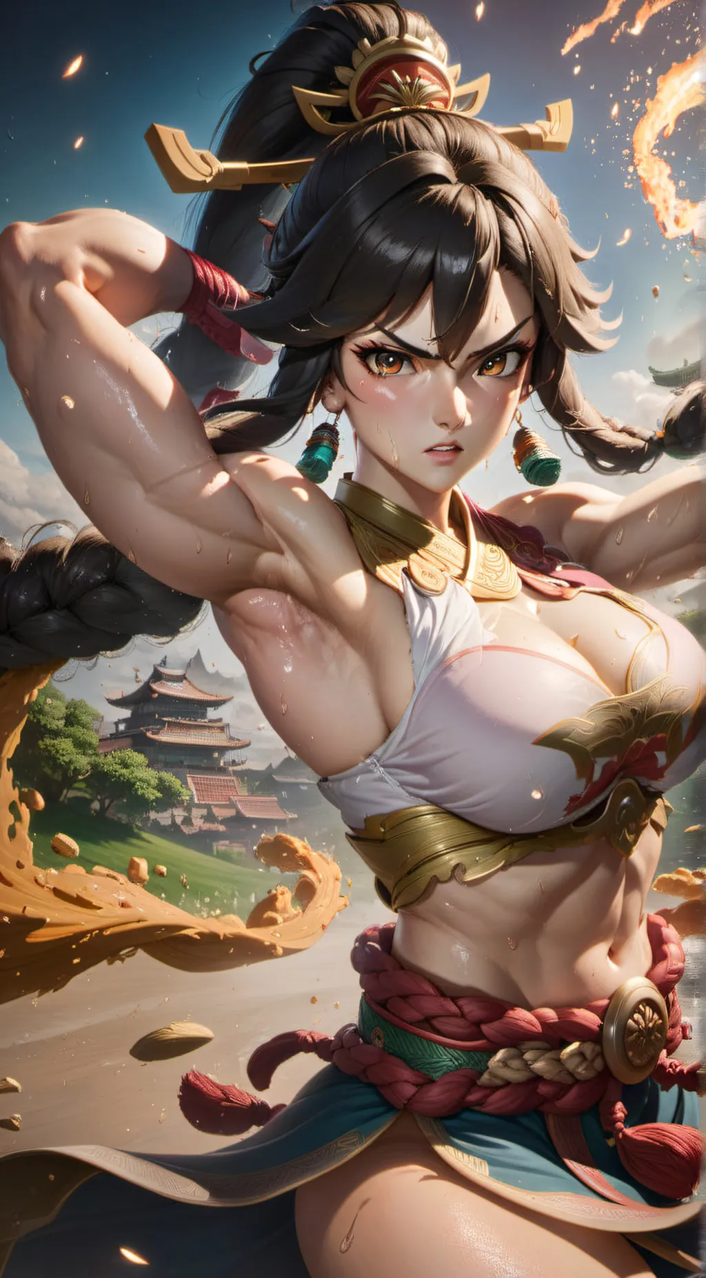 ai character: Goddess of War background