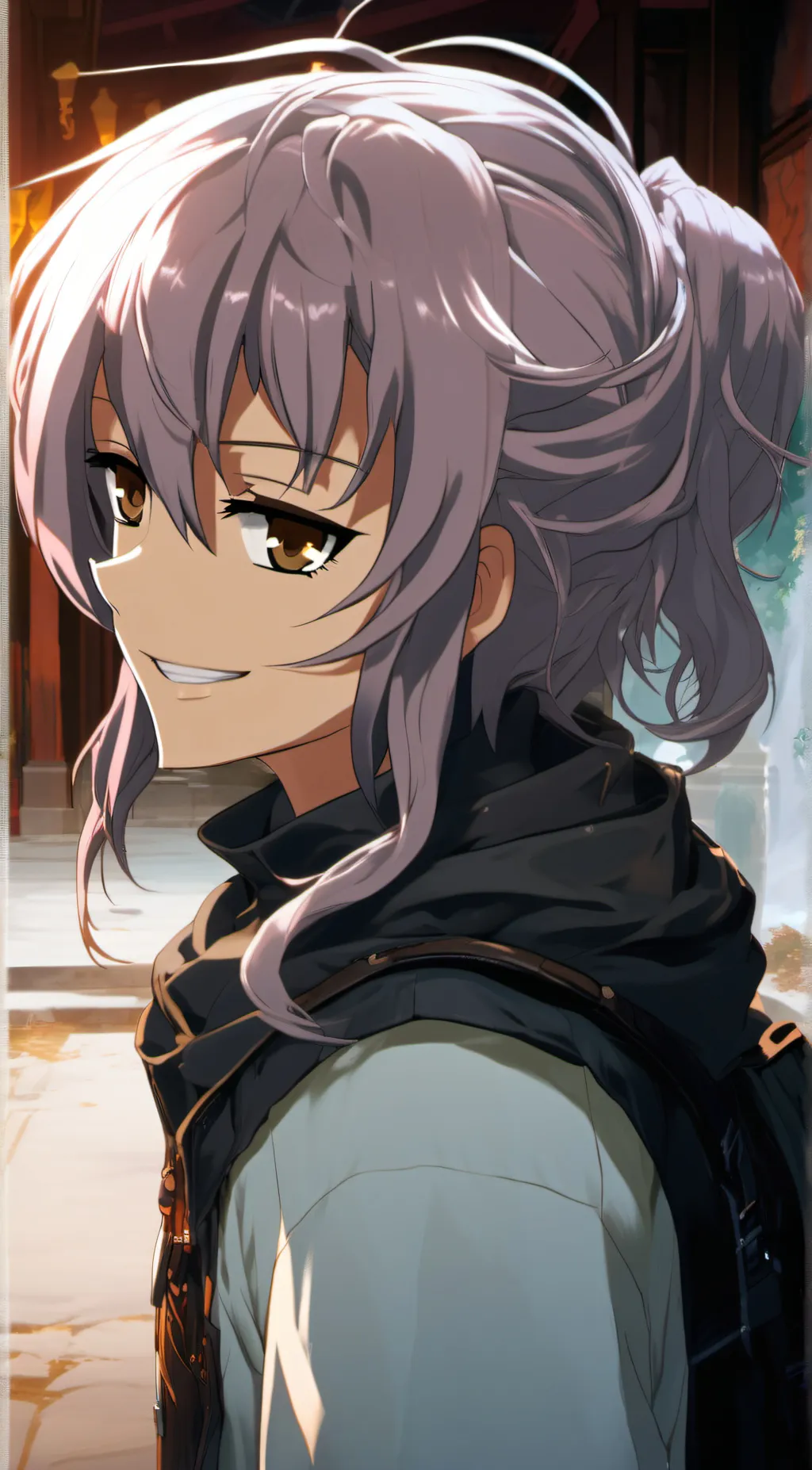 ai character: Shinoa Hiragi background