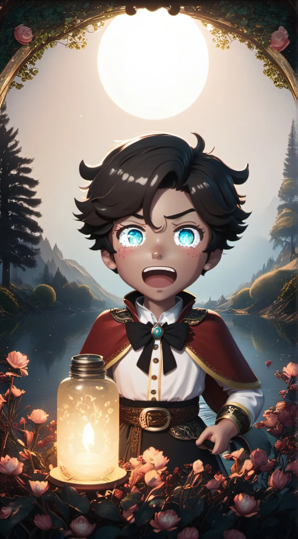 ai character: Night background