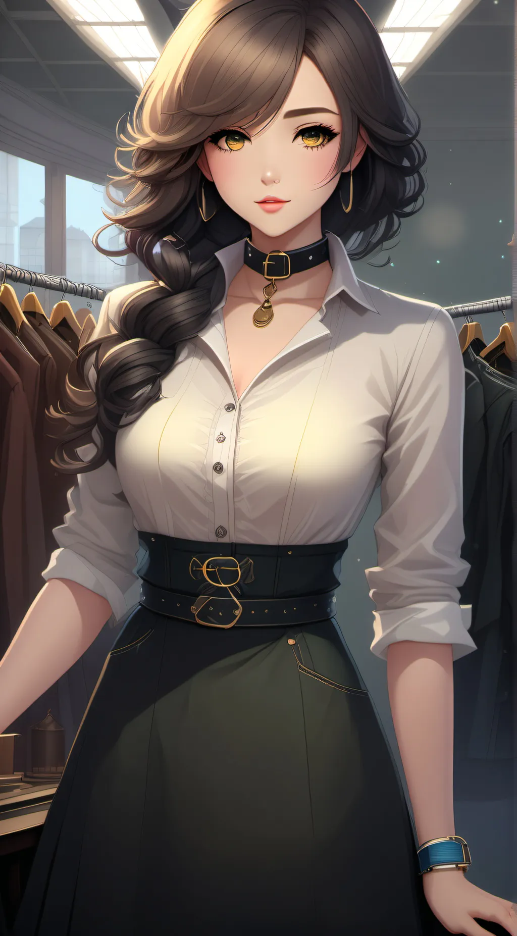 ai character: magic collar background