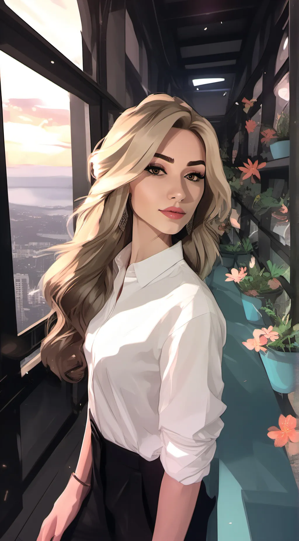 ai character: bridal makeup  background