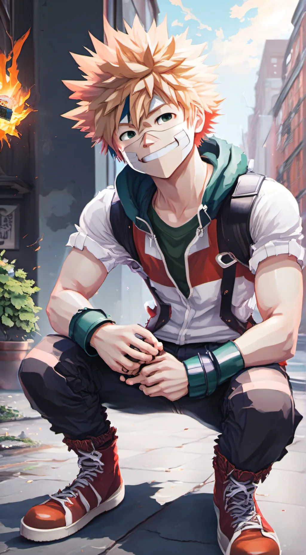 ai character: Bakugo background