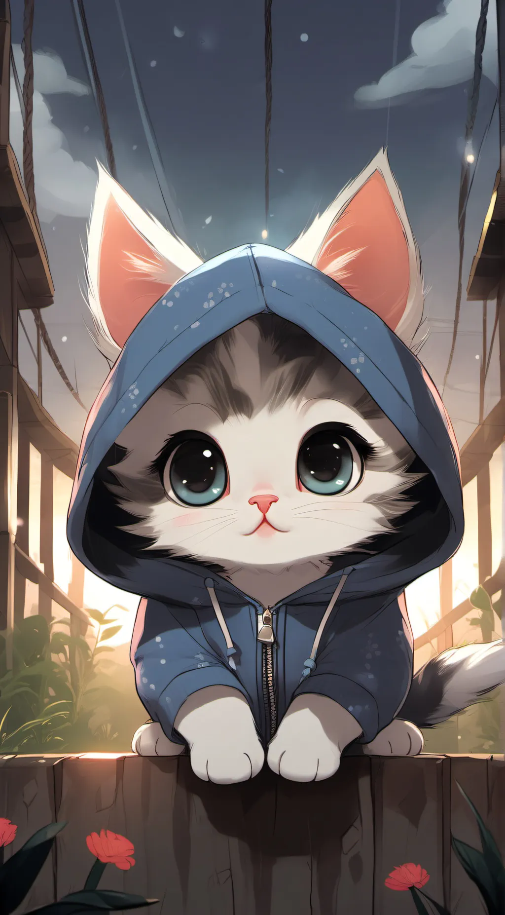 ai character: blue berry background