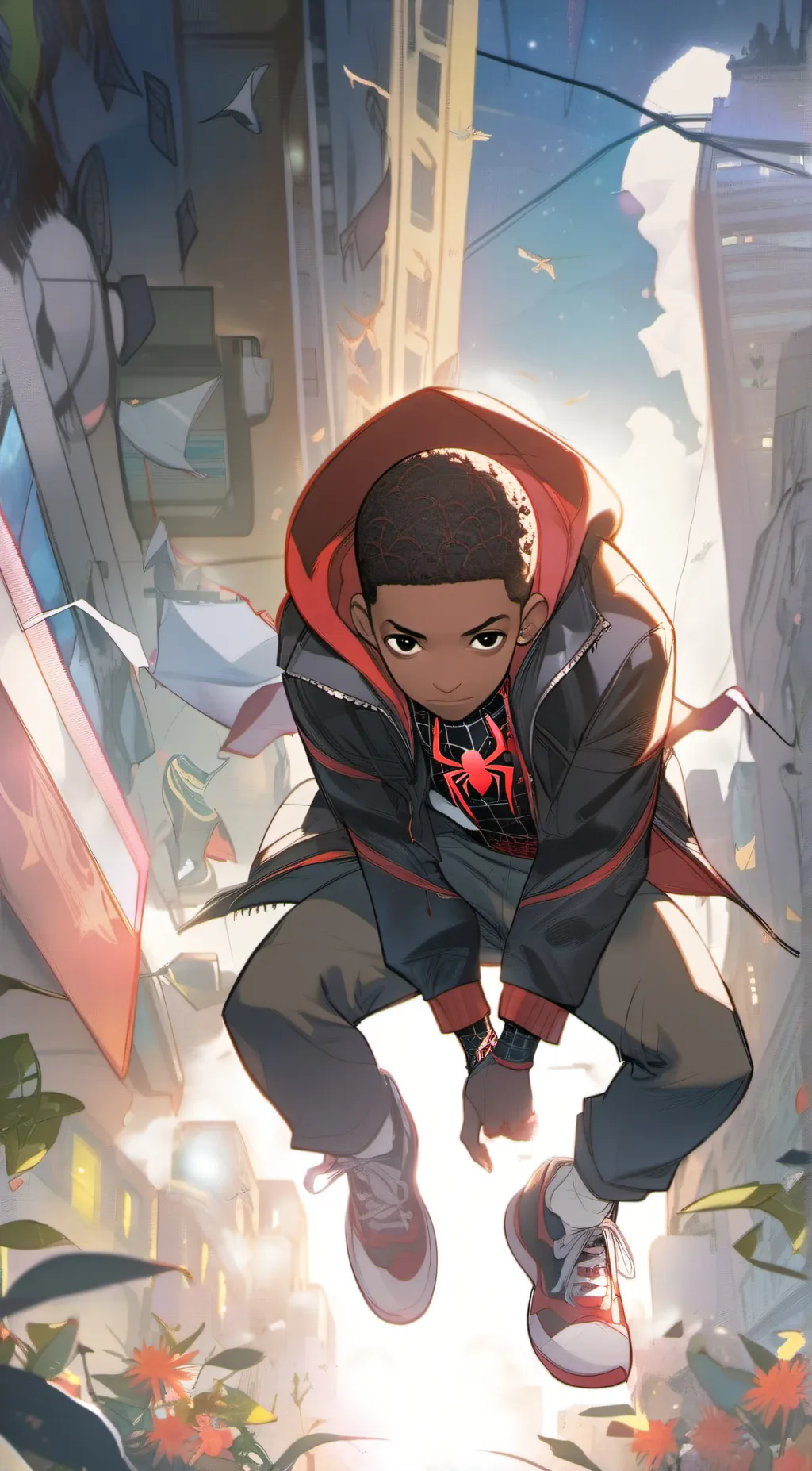 ai character: milestone 100 background