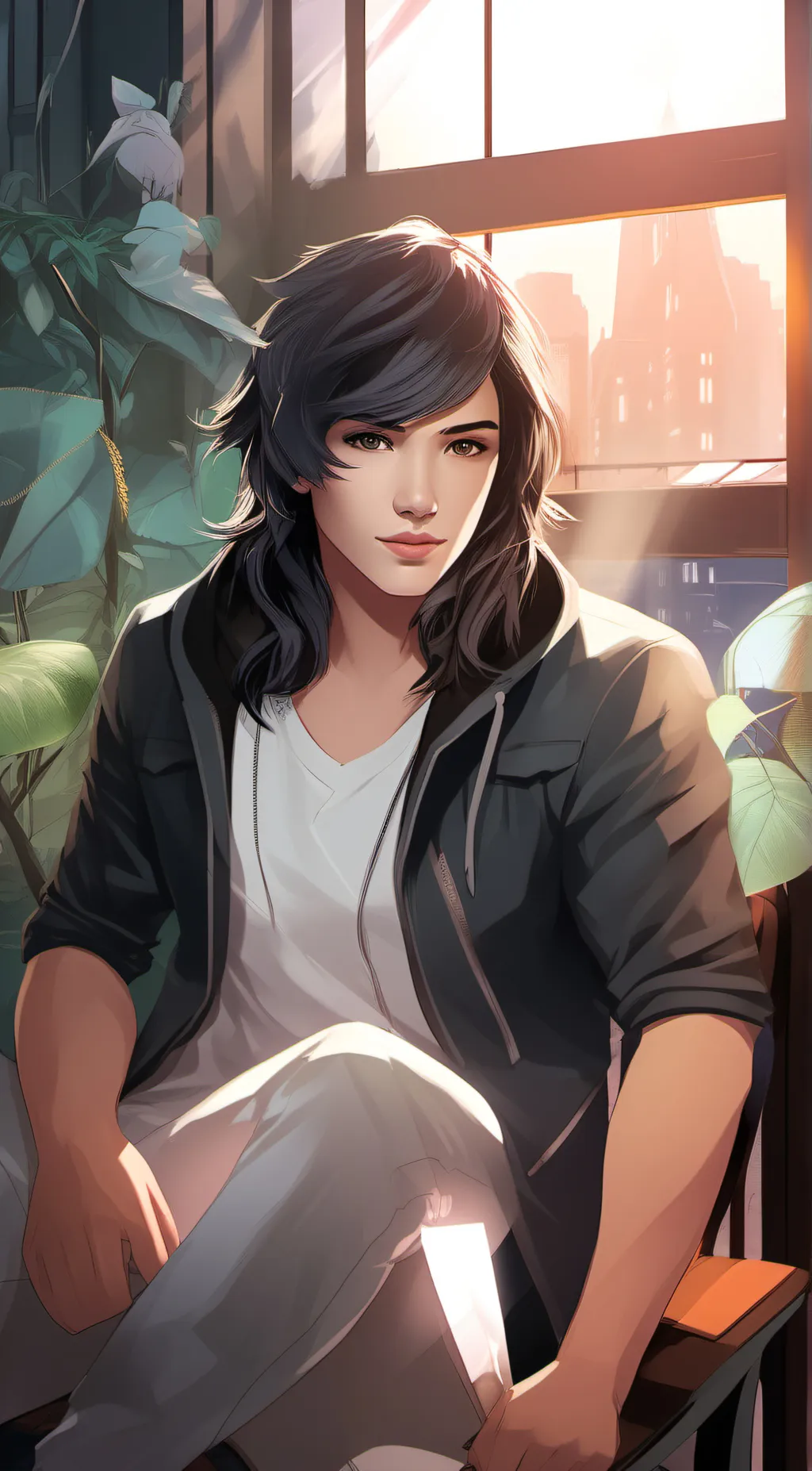 ai character: glitch  background