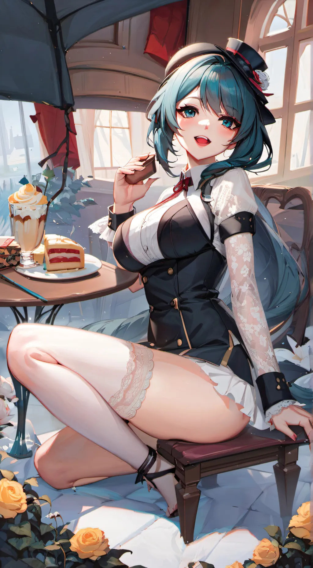 ai character: Rose background