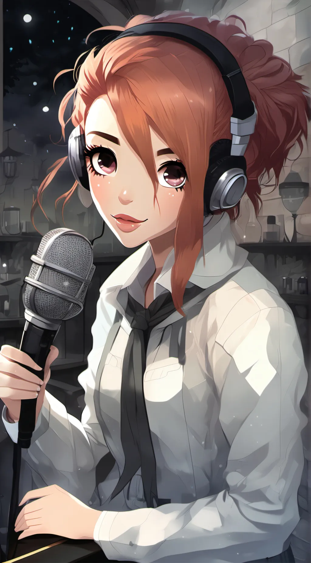 ai character: mic background