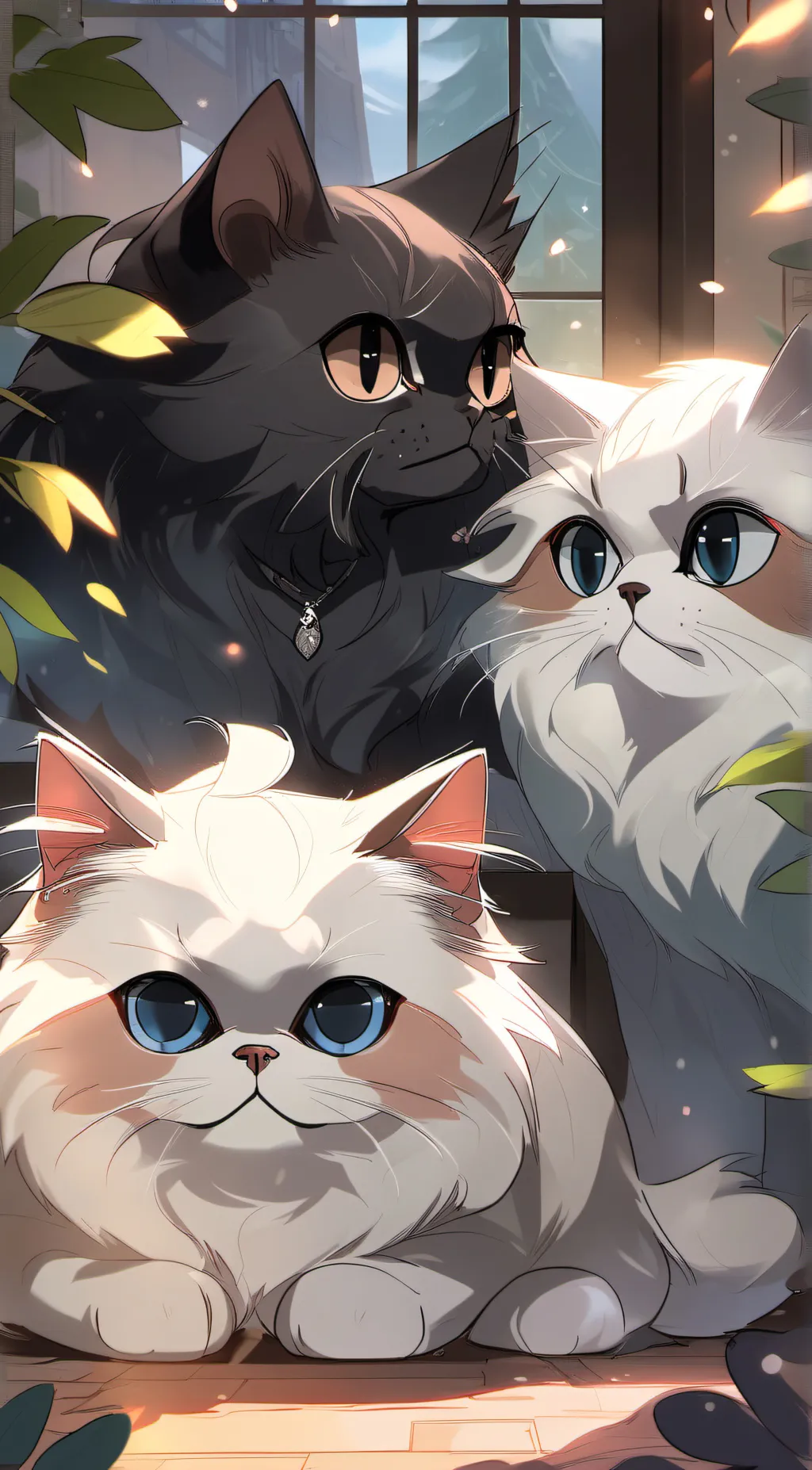 ai character: Ash, Millie, Bella background