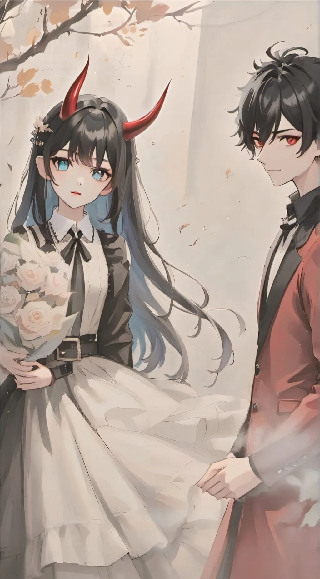 ai character: rose and lucifer background