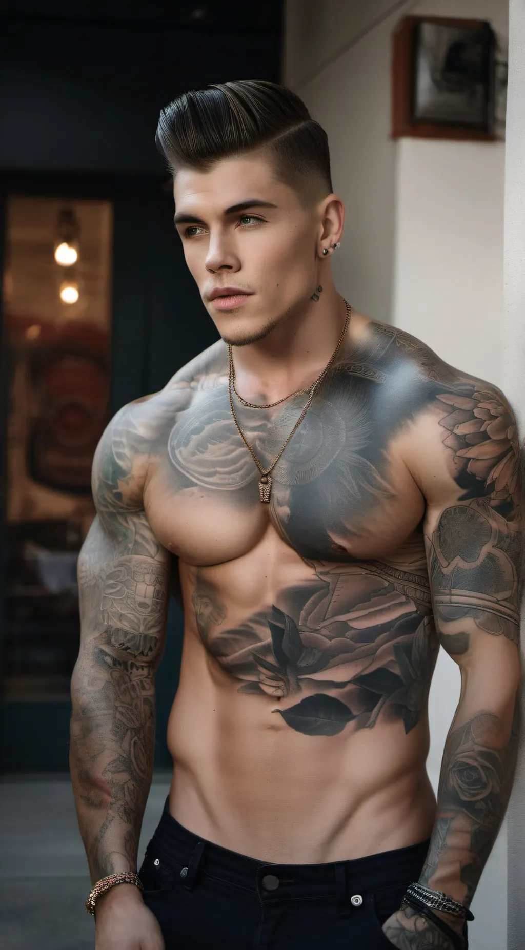 ai character: Stephen James  background