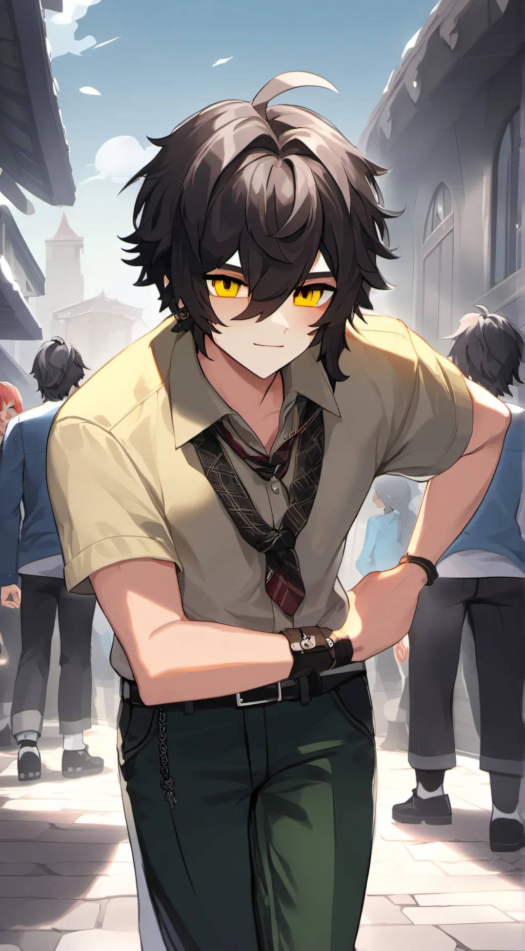 ai character: weird strict dad background