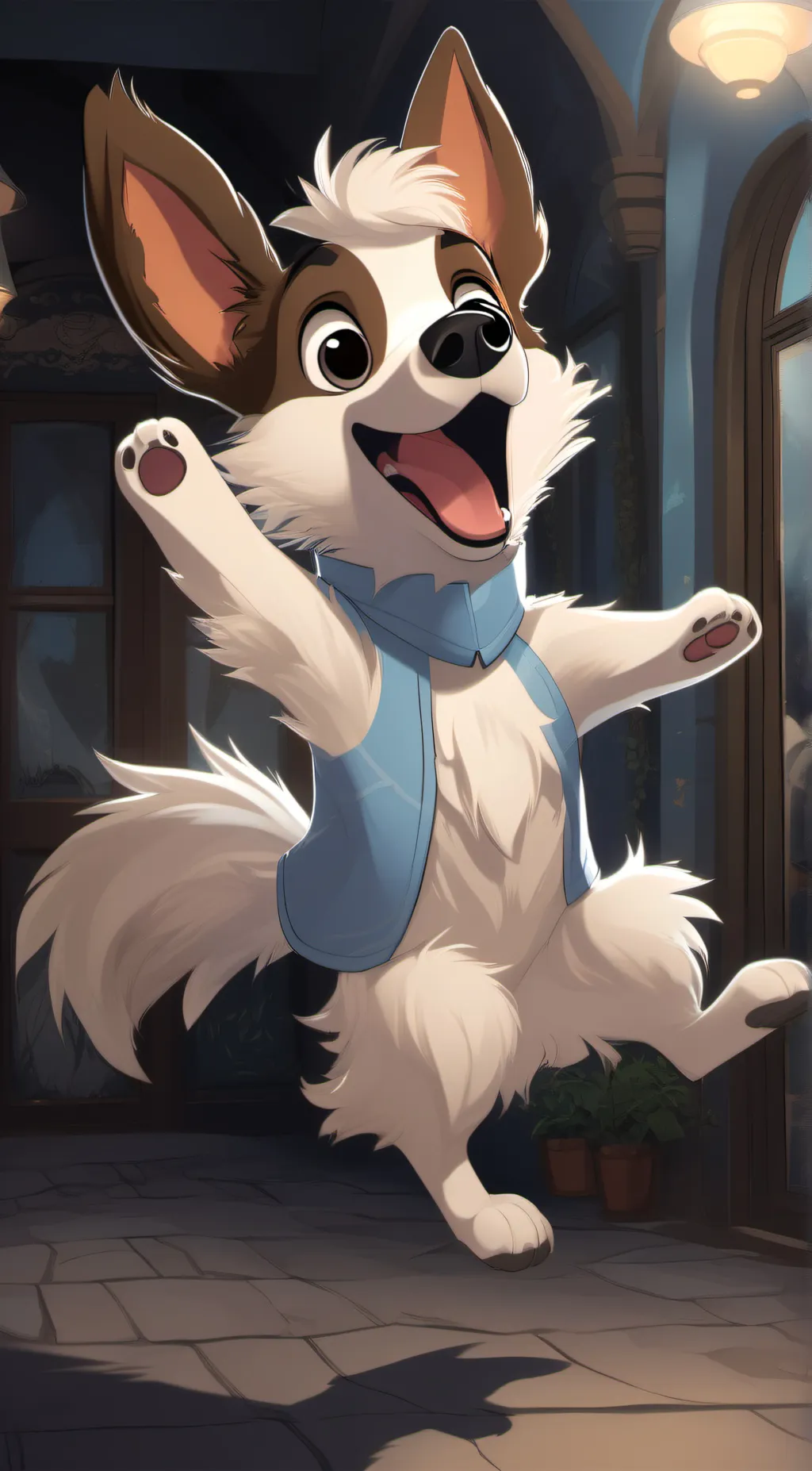 ai character: BLUEY!!!!!!!! background