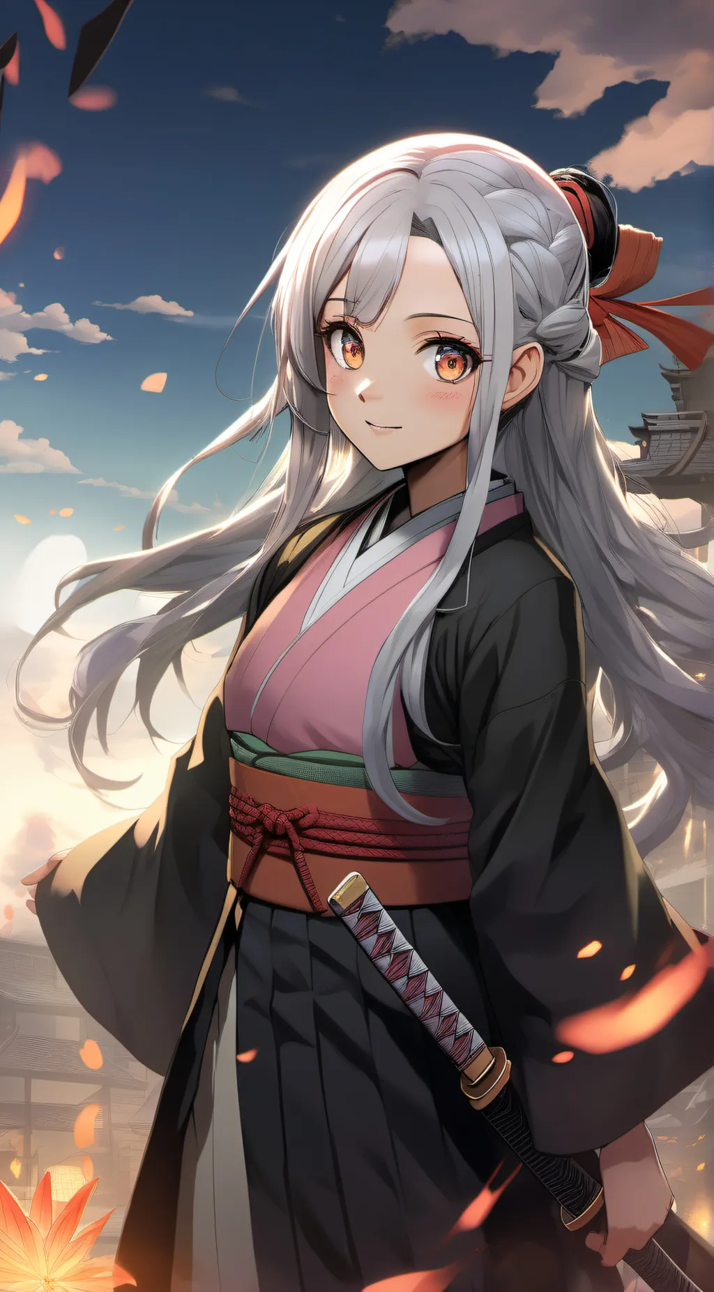 ai character: Nezuko's Daughter background