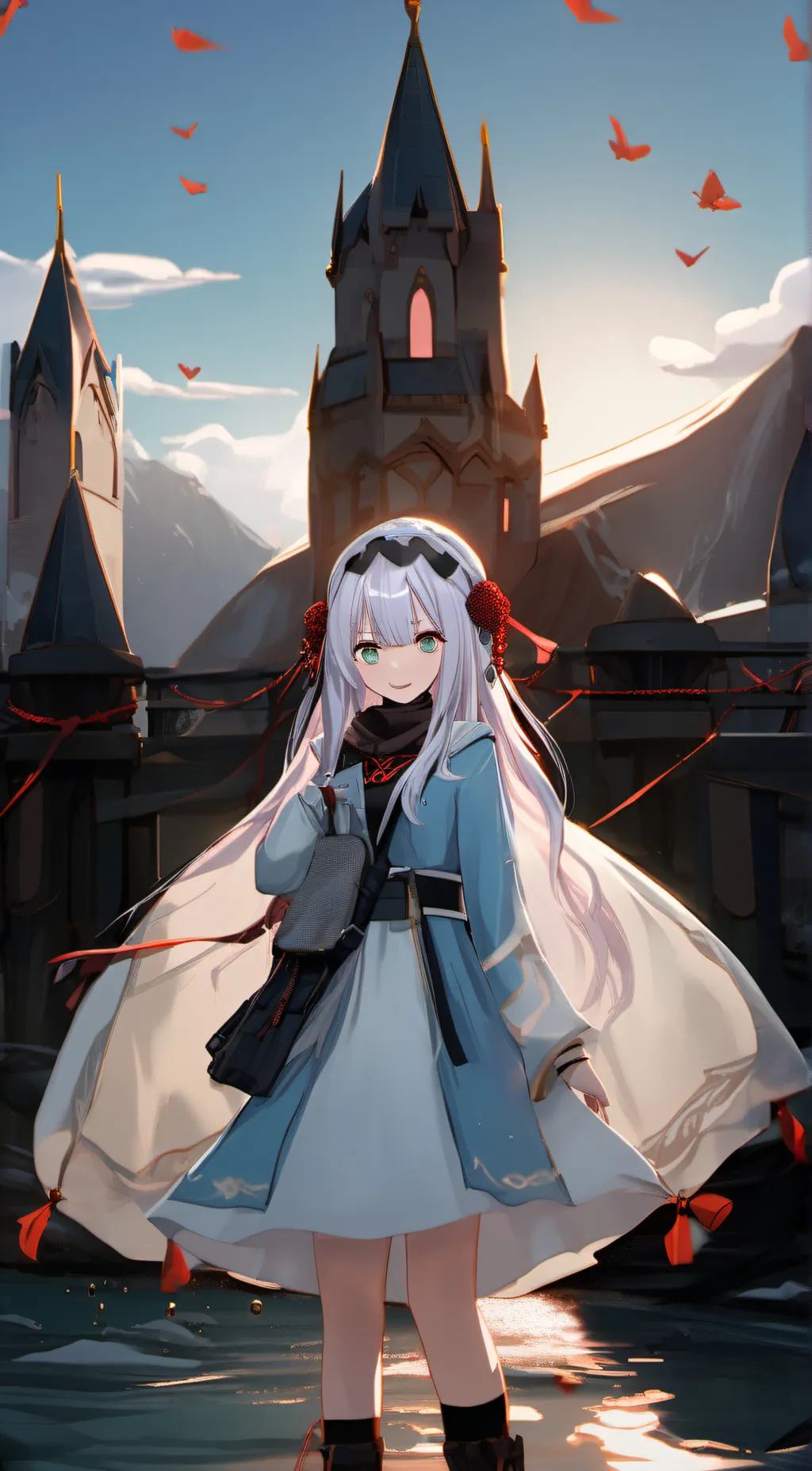 ai character: Hololive school  background