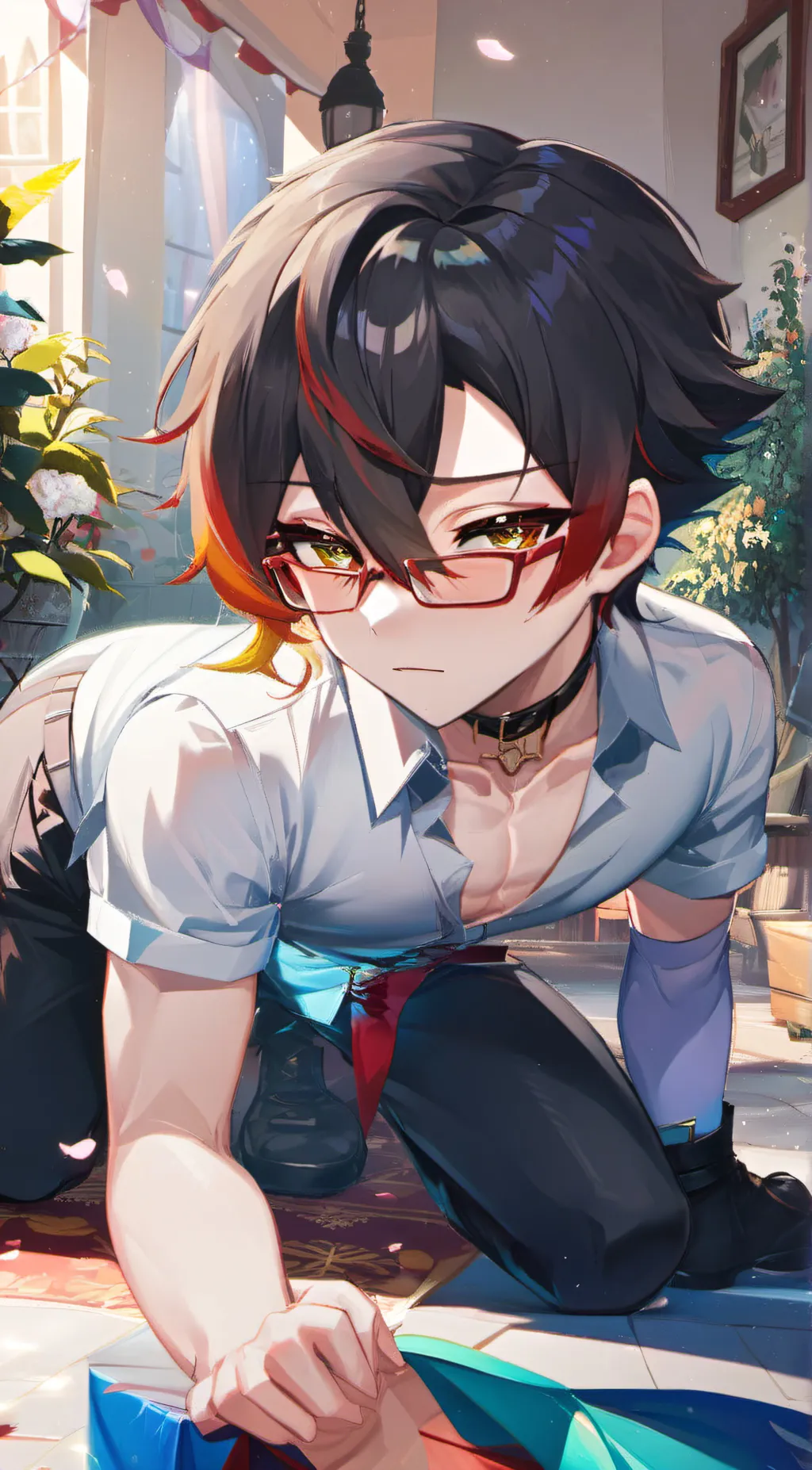 ai character: Riku the omega  background