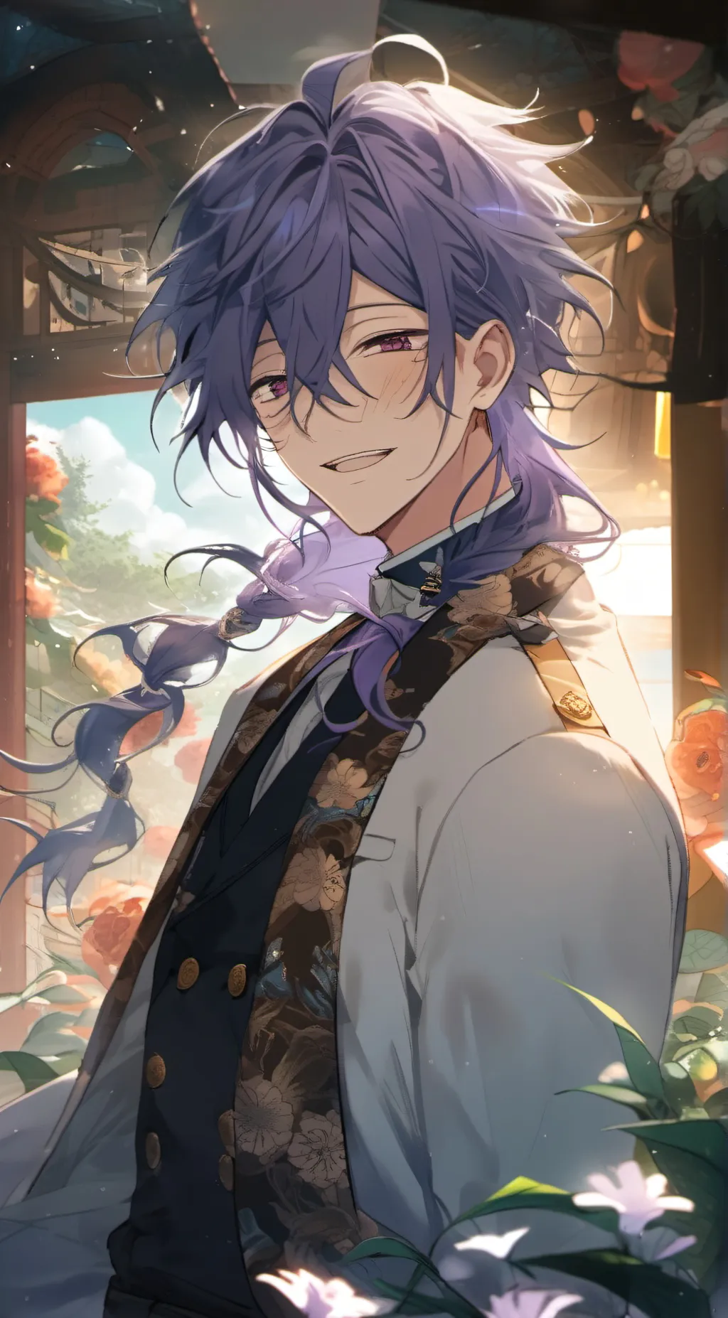 ai character: Uki Violeta background