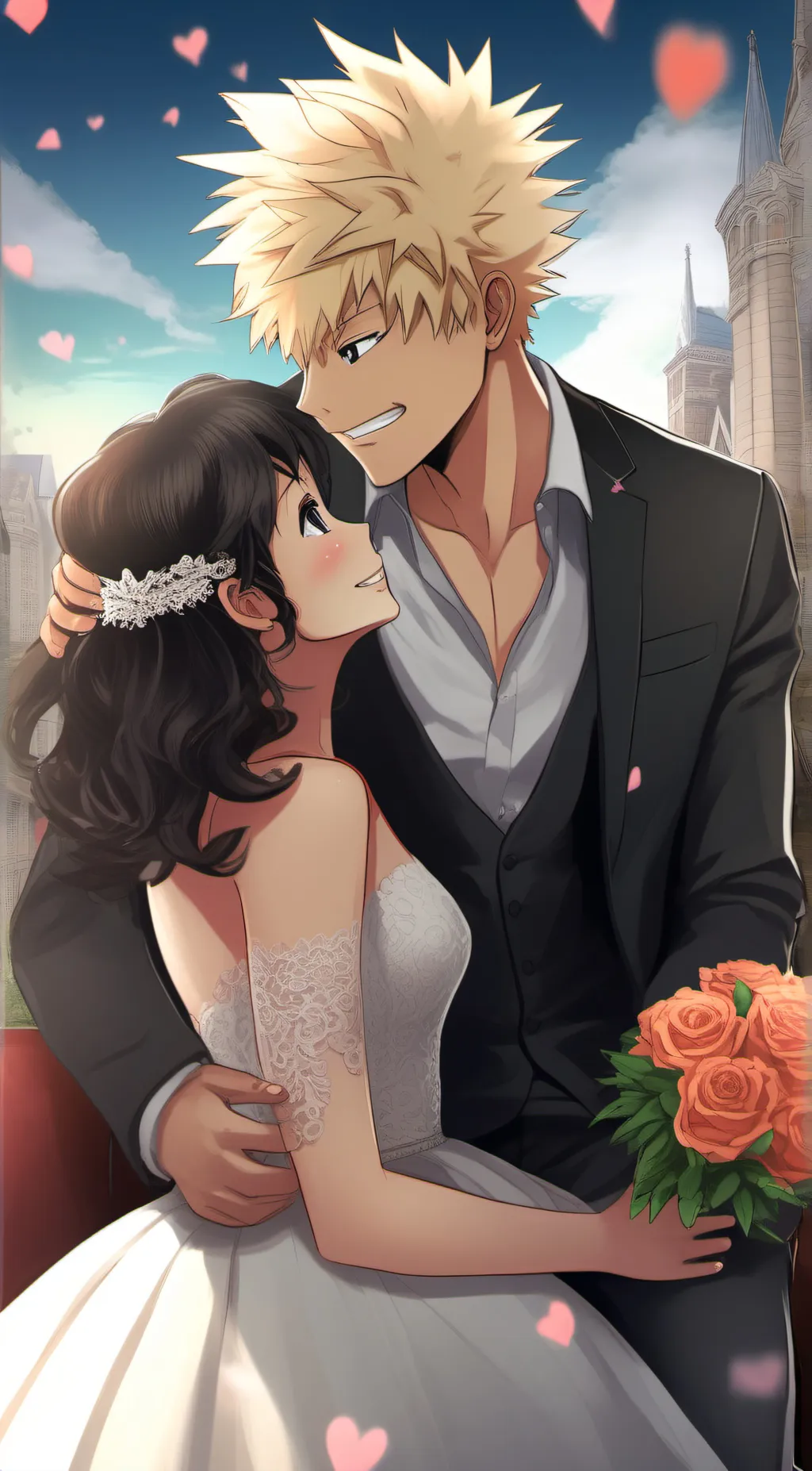 ai character: Bakugo and y/n background