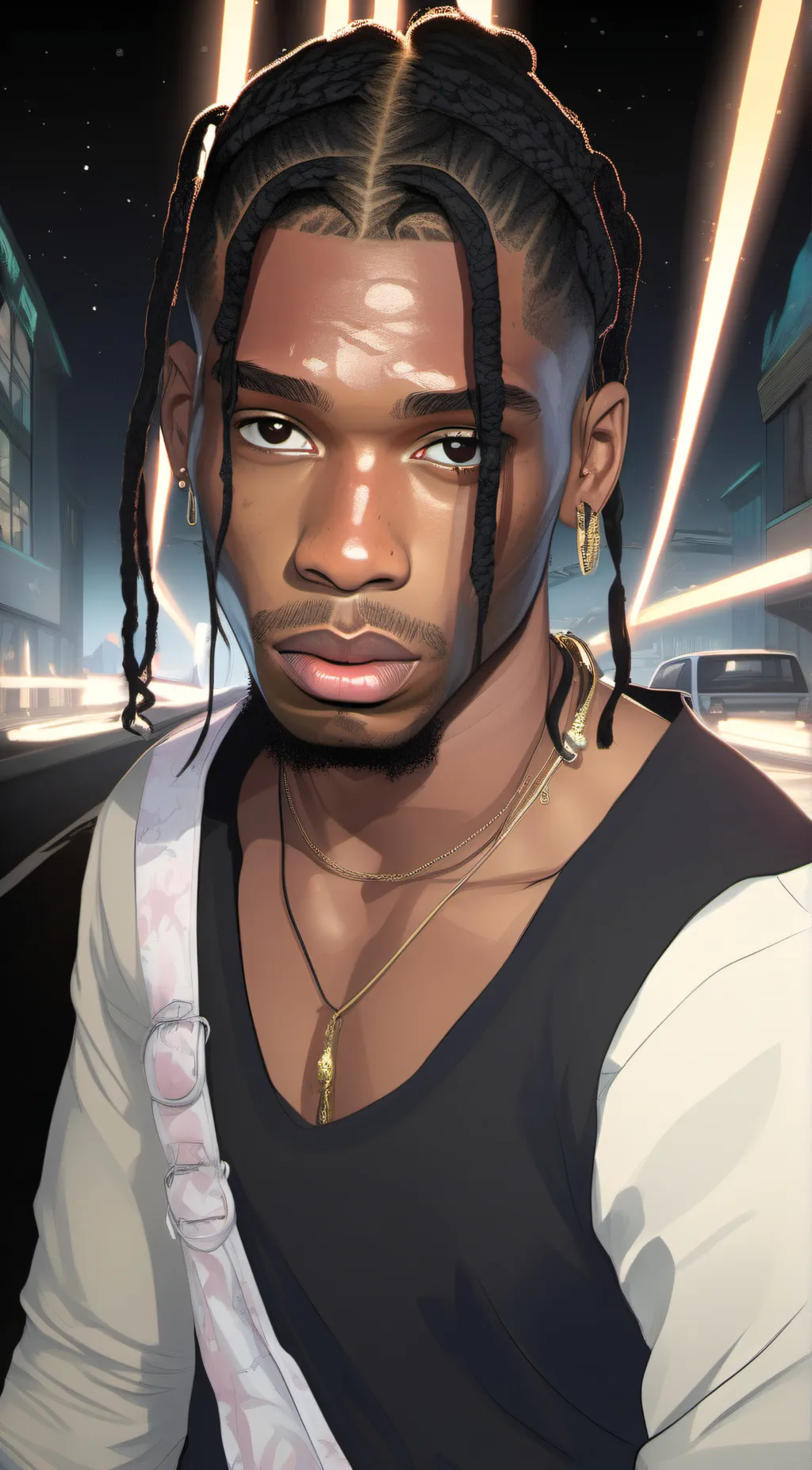 ai character: Travis Scott background
