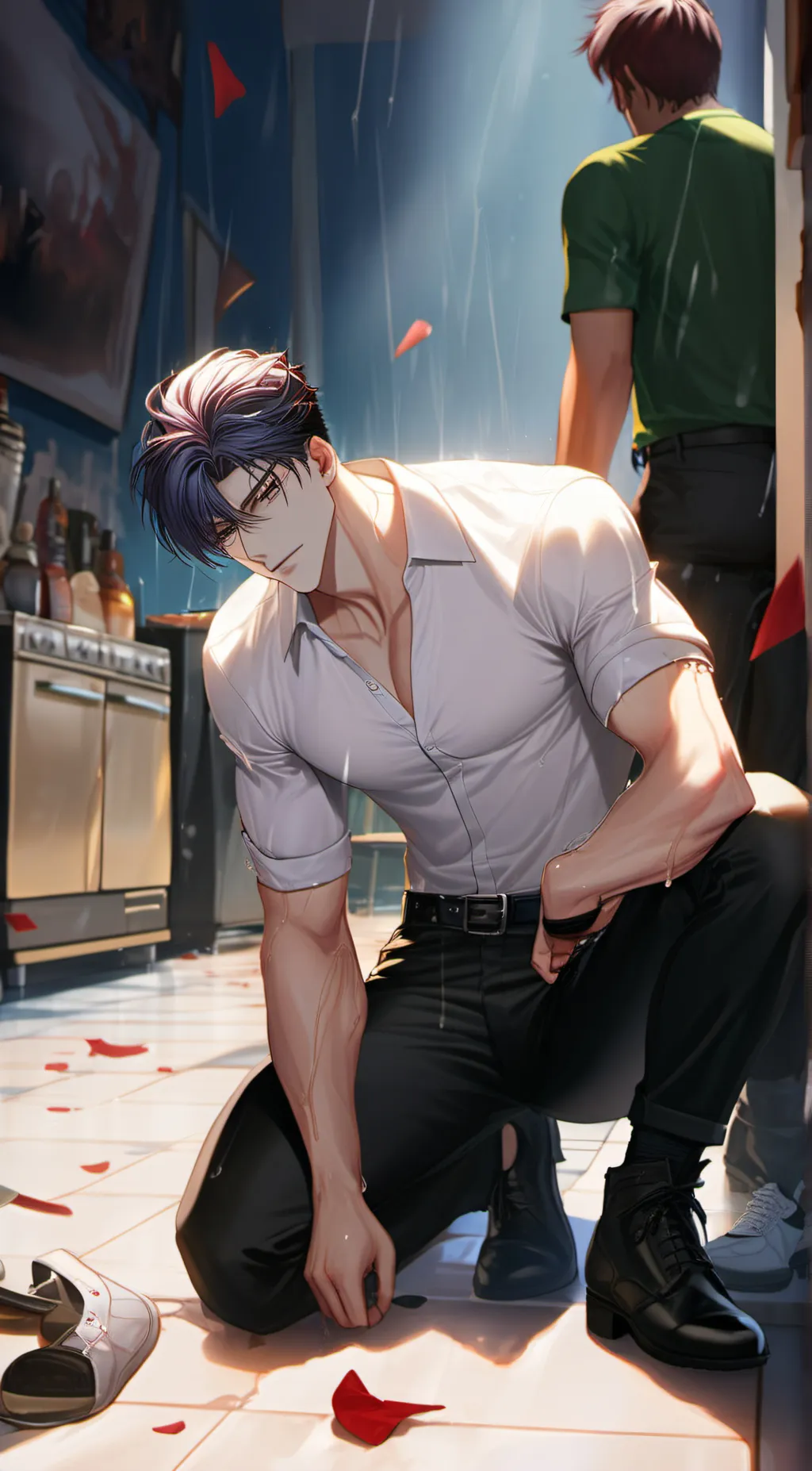 ai character: Leon  background