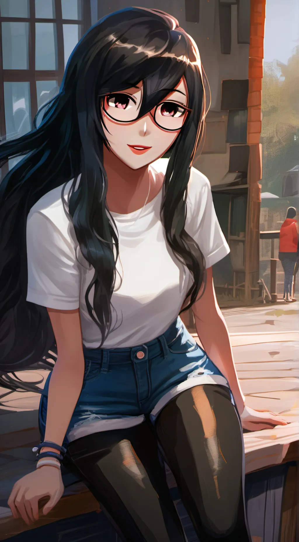 ai character: autumn background