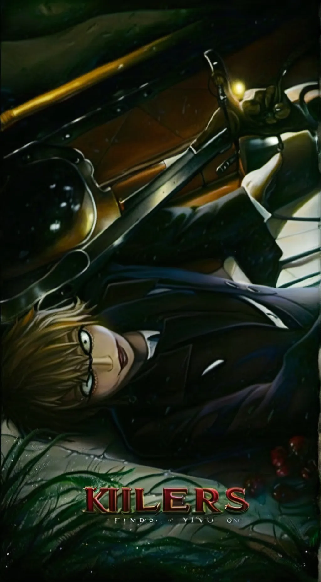 ai character: Masky hoodie toby background