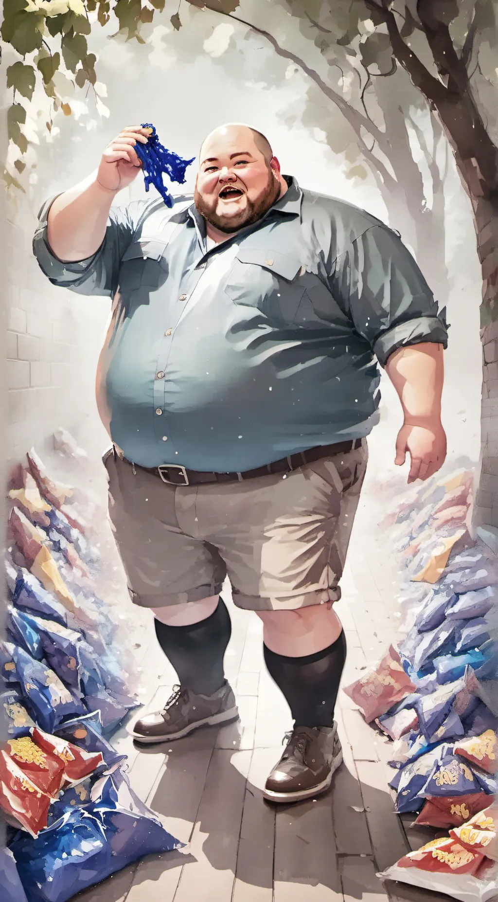 ai character: nickiavacado background