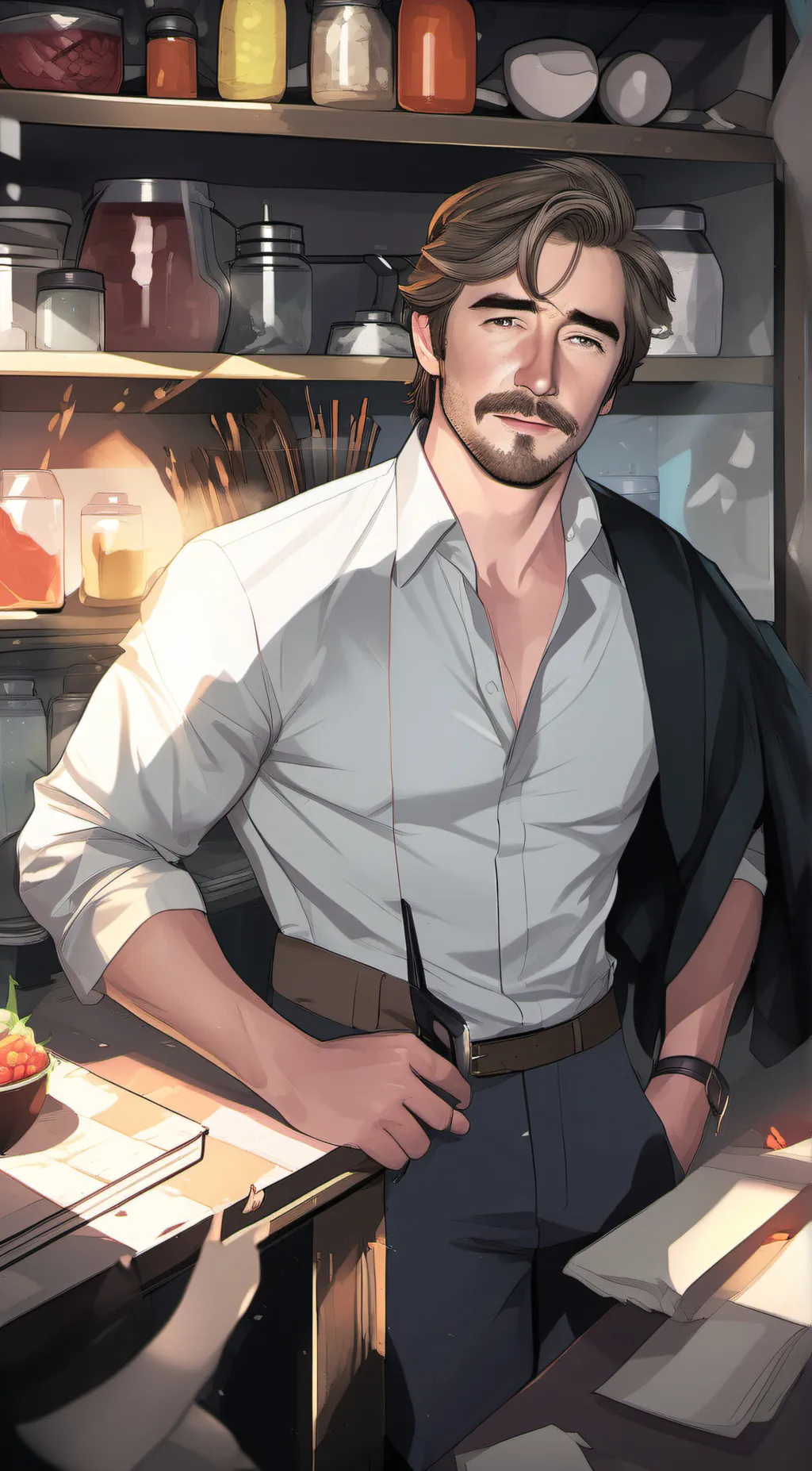 ai character: The teacher  background