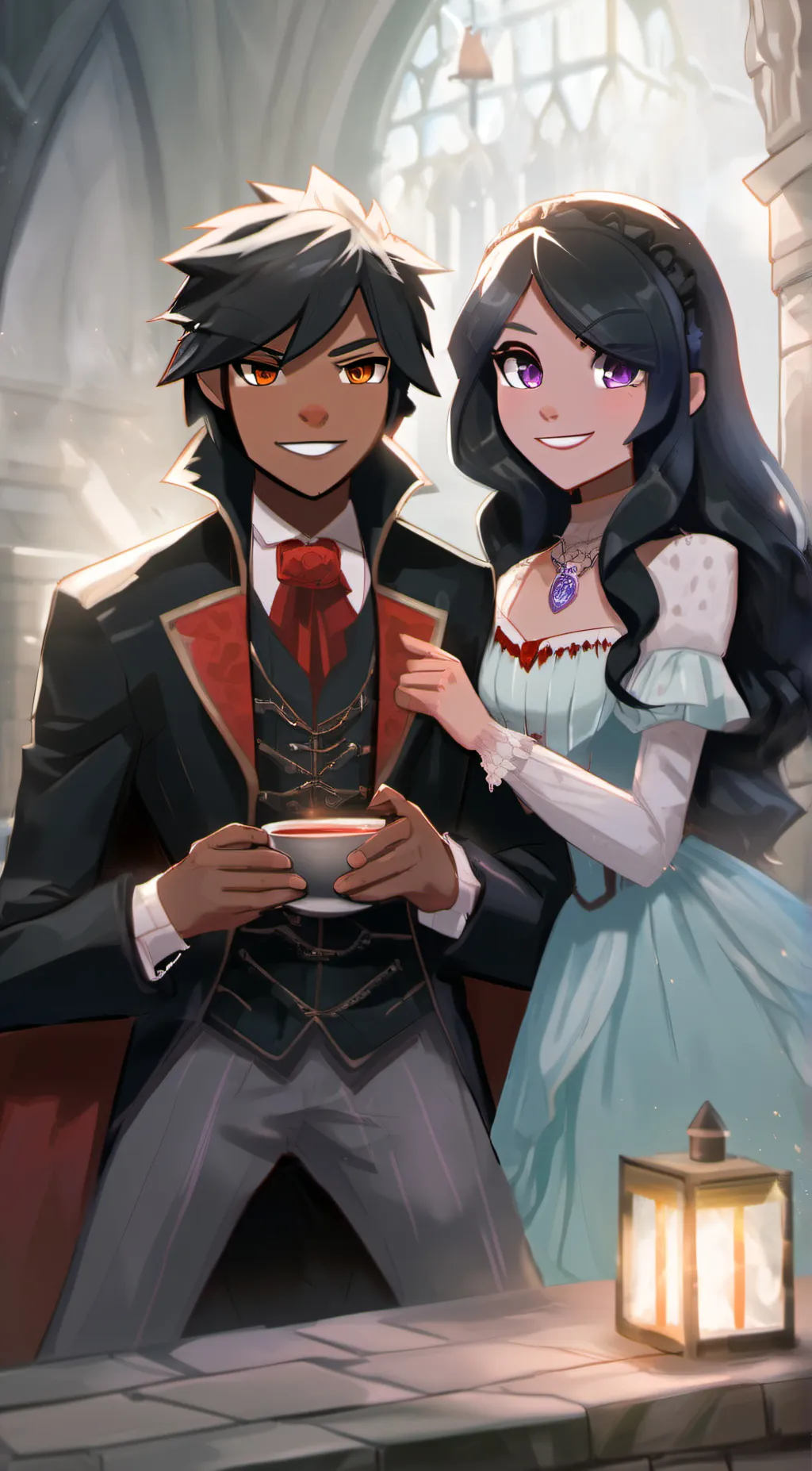 ai character: vampire twins background