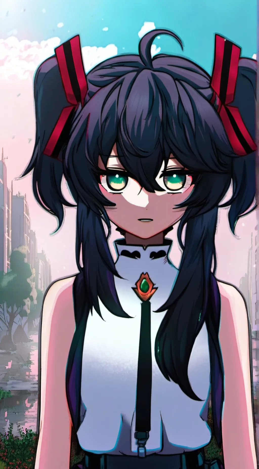 ai character: Muichiro(gurl au)  background