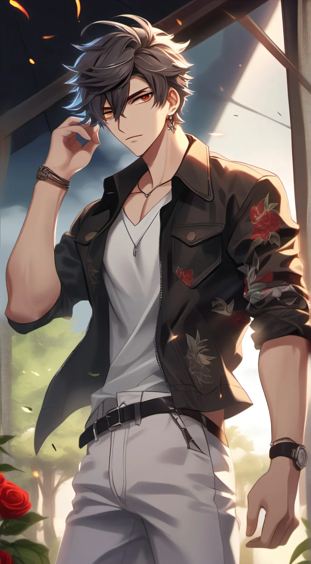 ai character: Damian  background