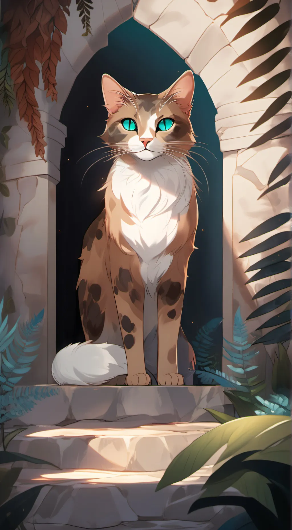 ai character: Clear'flower background