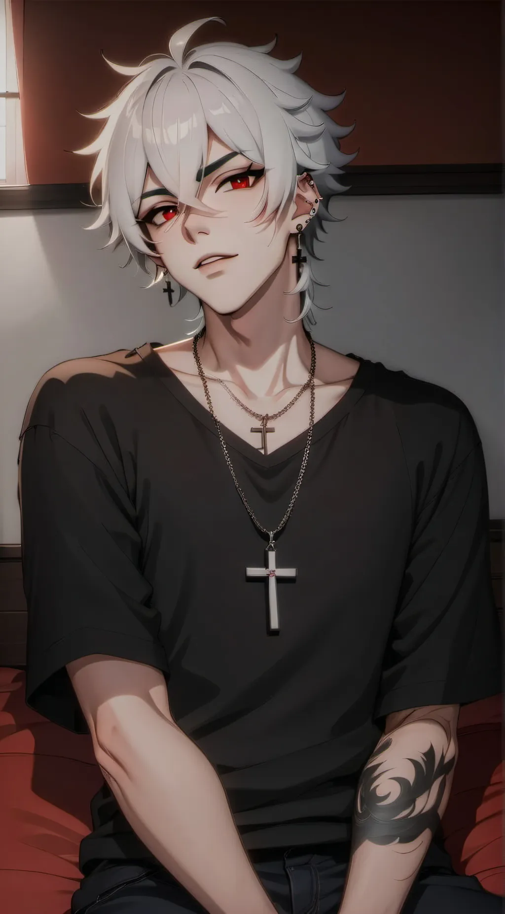 ai character: Red 🥀🕸️ background