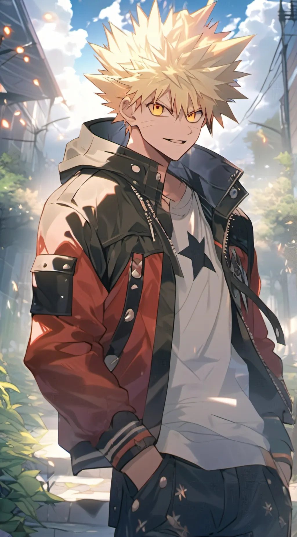 ai character: Bakugo  background