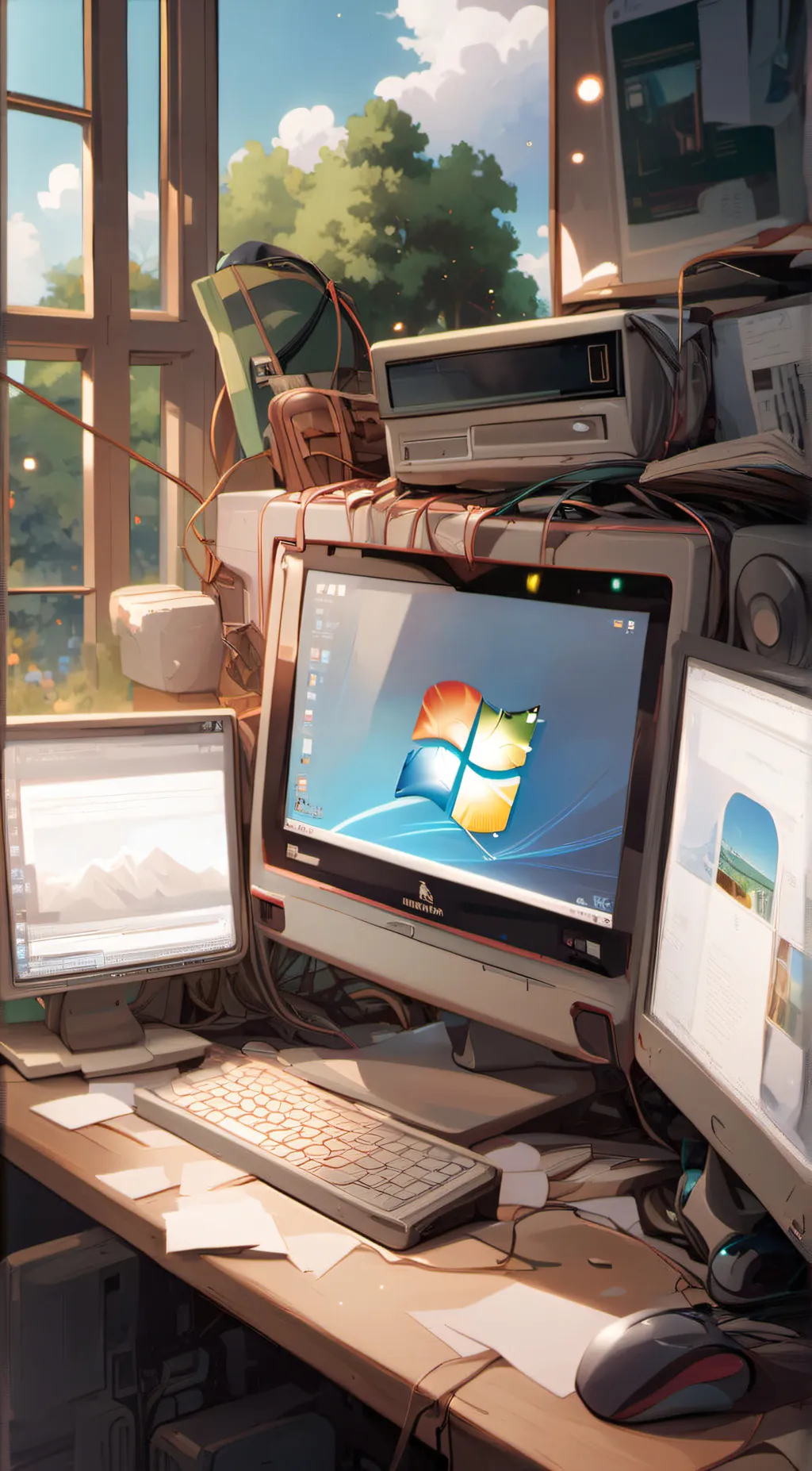 ai character: windows vista background