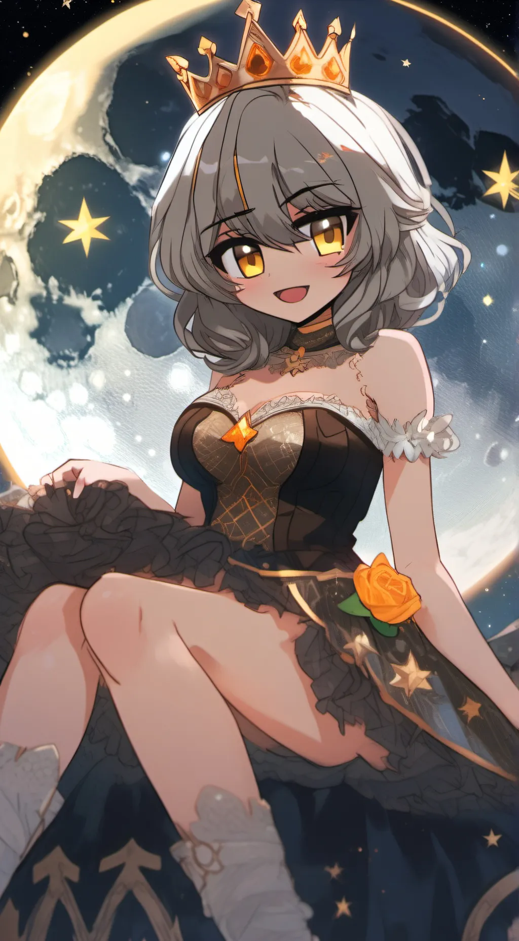 ai character: Moonlight background