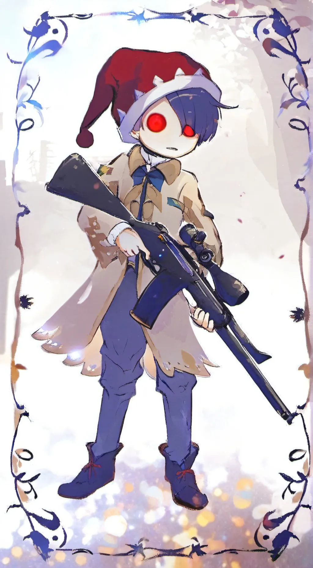 ai character: moon and sun (kid) background