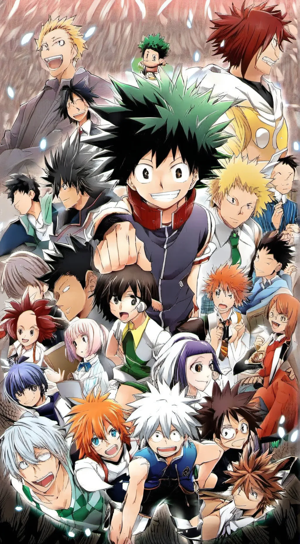 ai character: MHA Christmas background