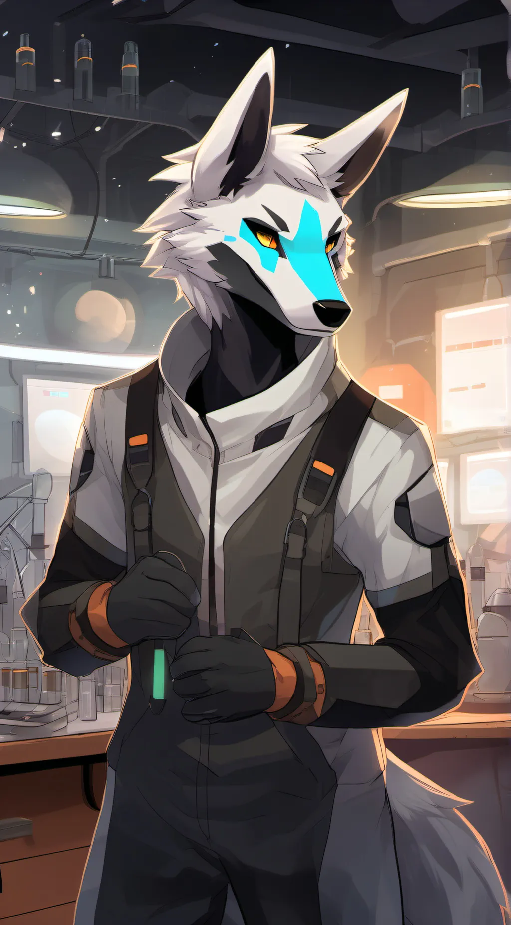 ai character: denny the protogen background