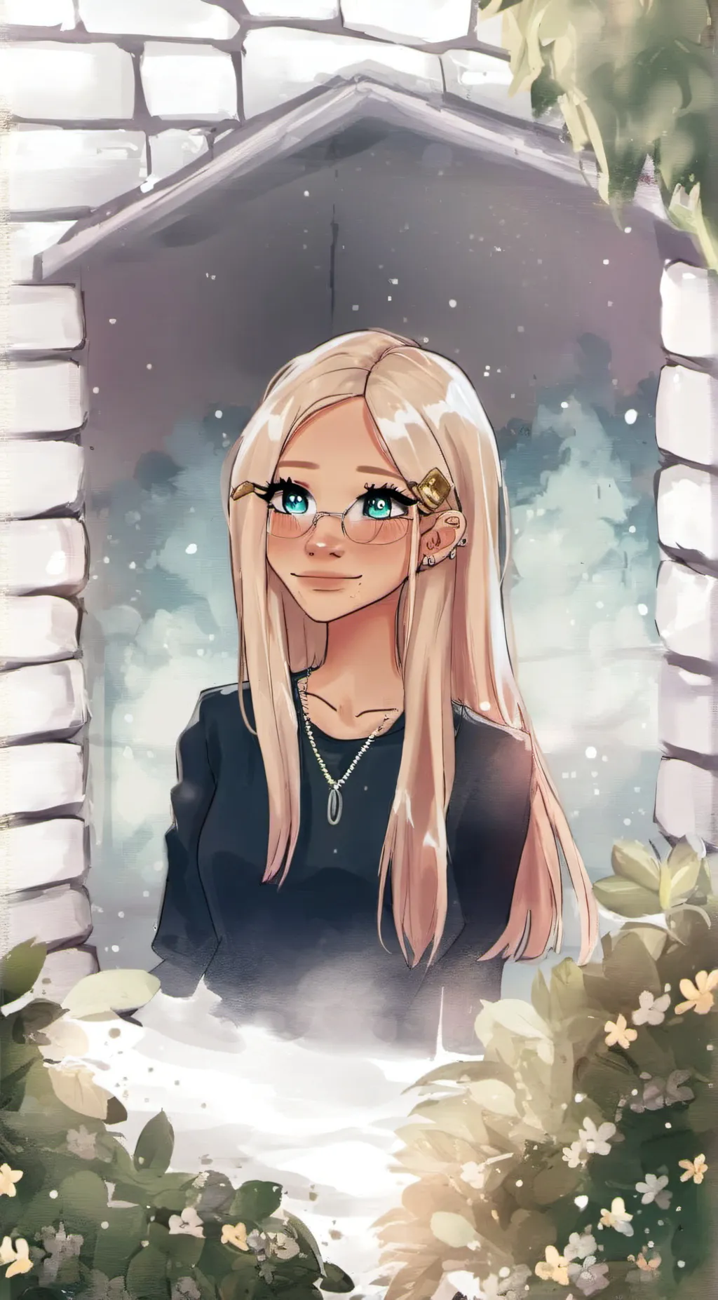 ai character: Amber background