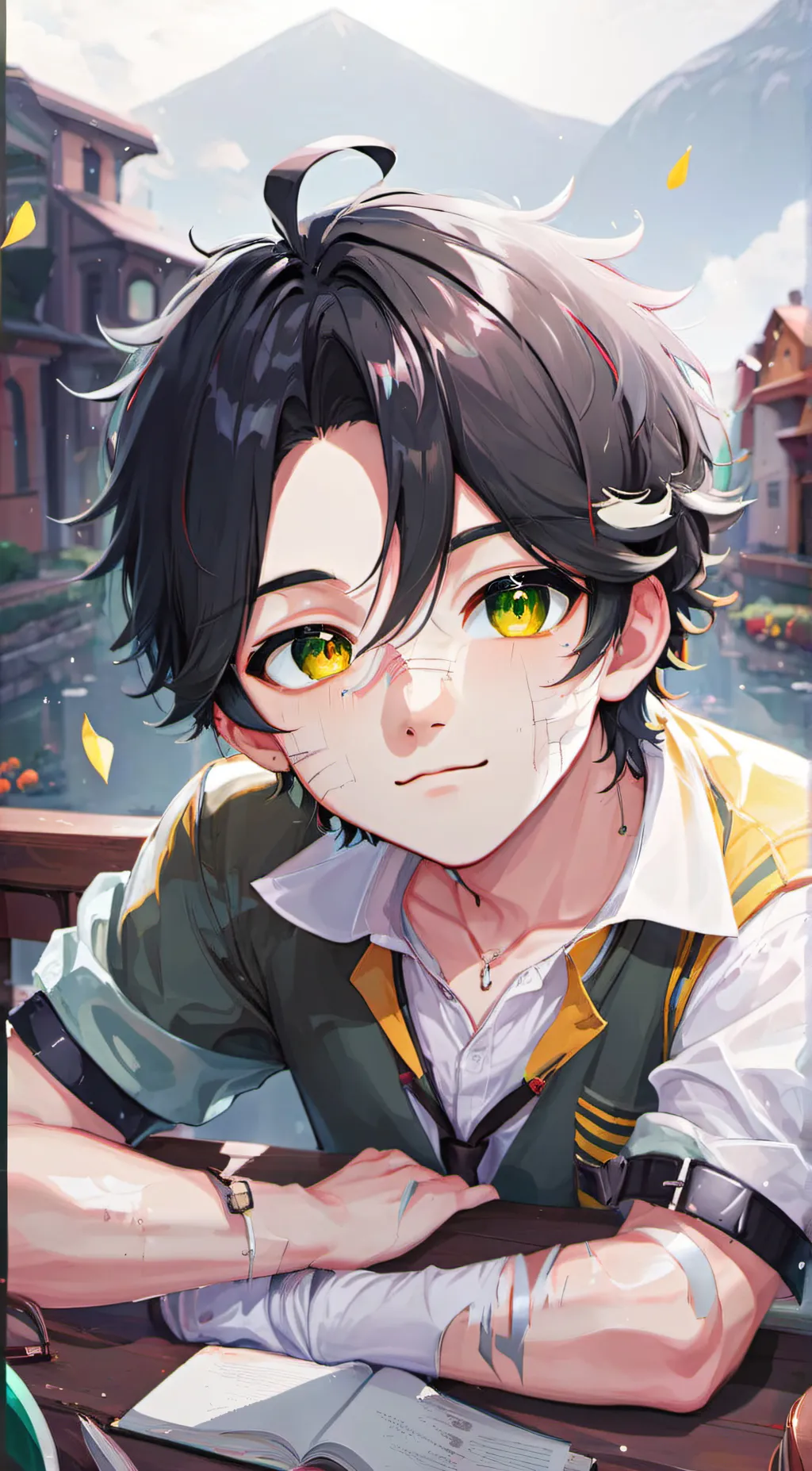 ai character: Hi background