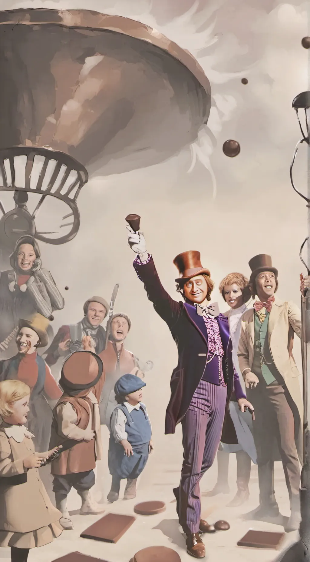 ai character: Willy Wonka background