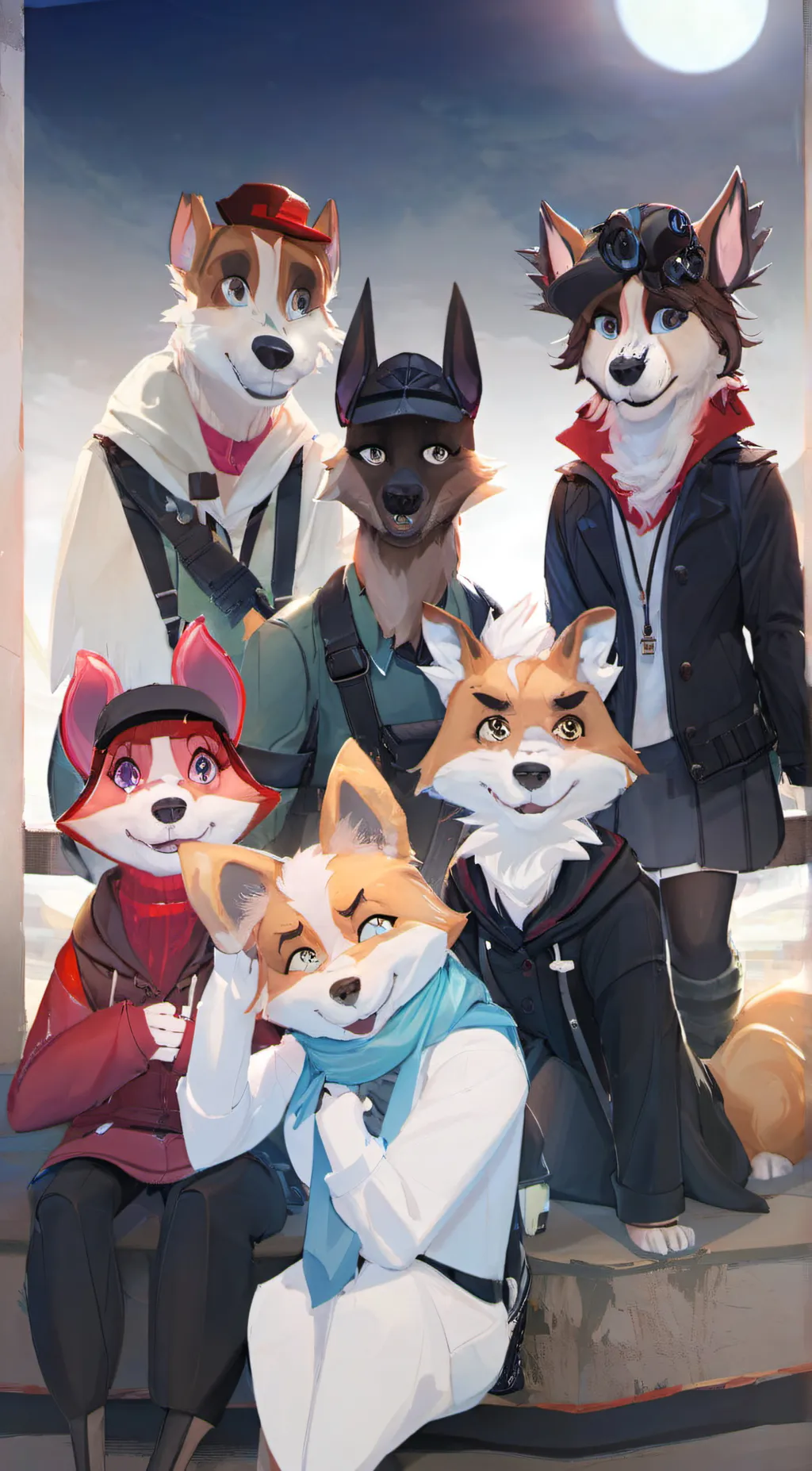 ai character: furry friends  background