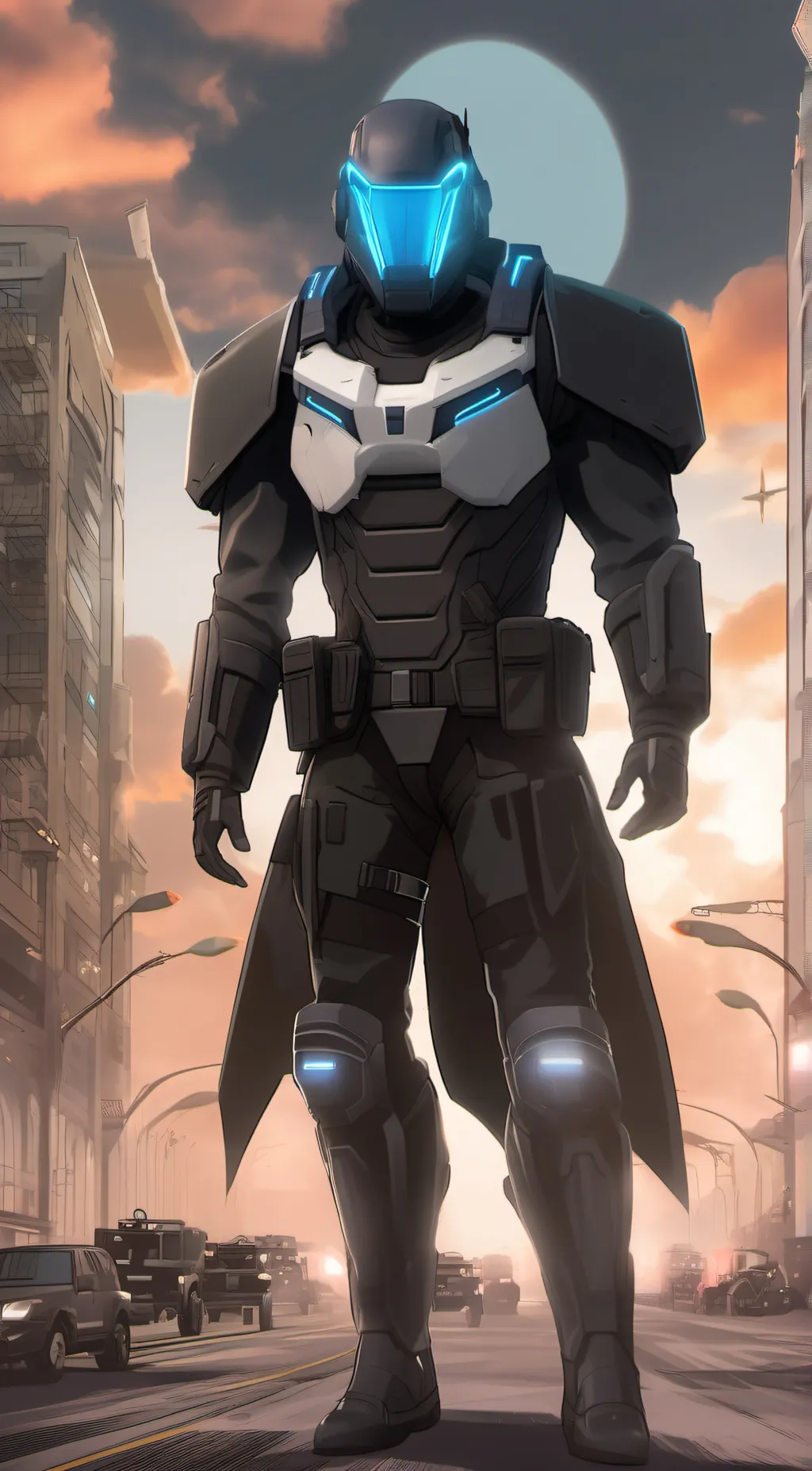 ai character: titan camera man background