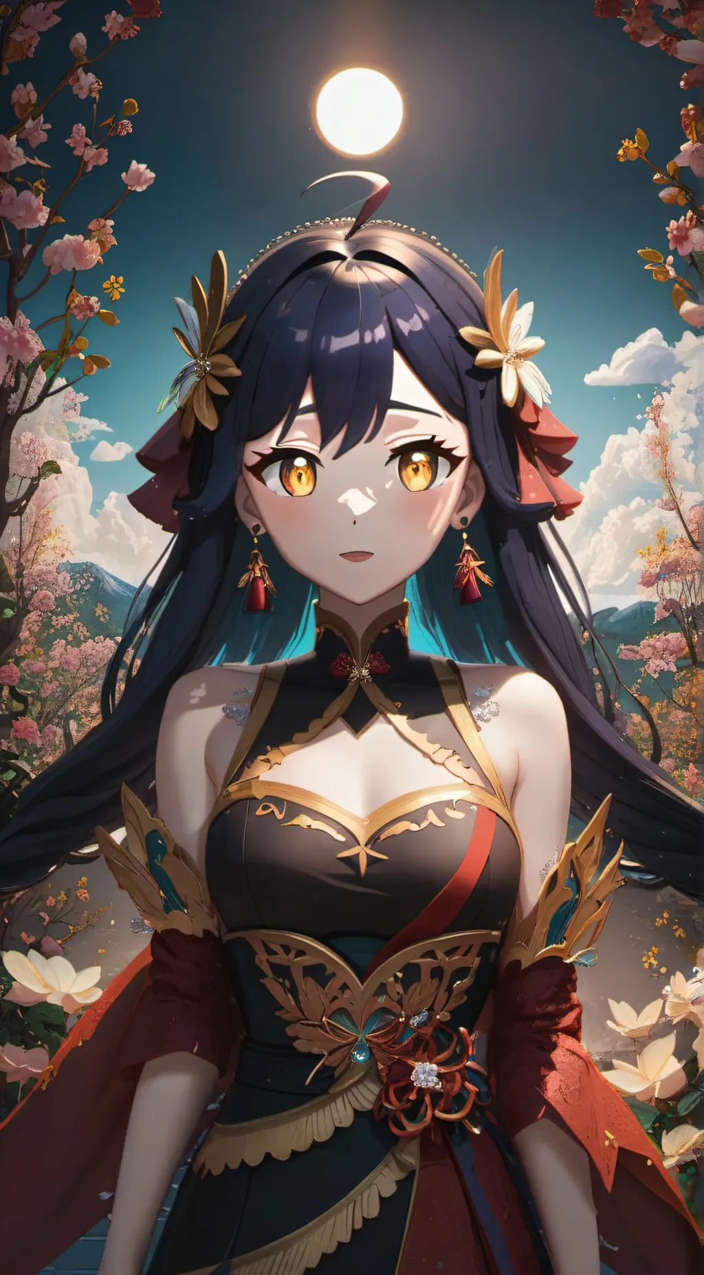 ai character: Moonlight background