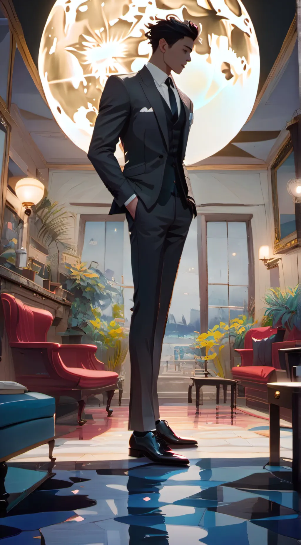 ai character: Leon background