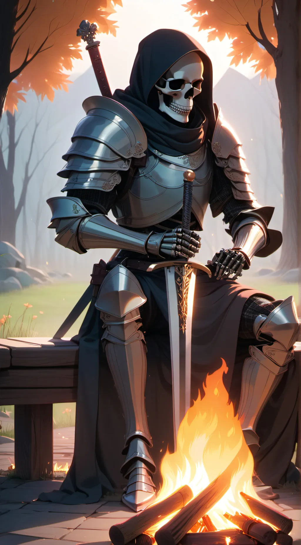 ai character: Rest here, soldier background