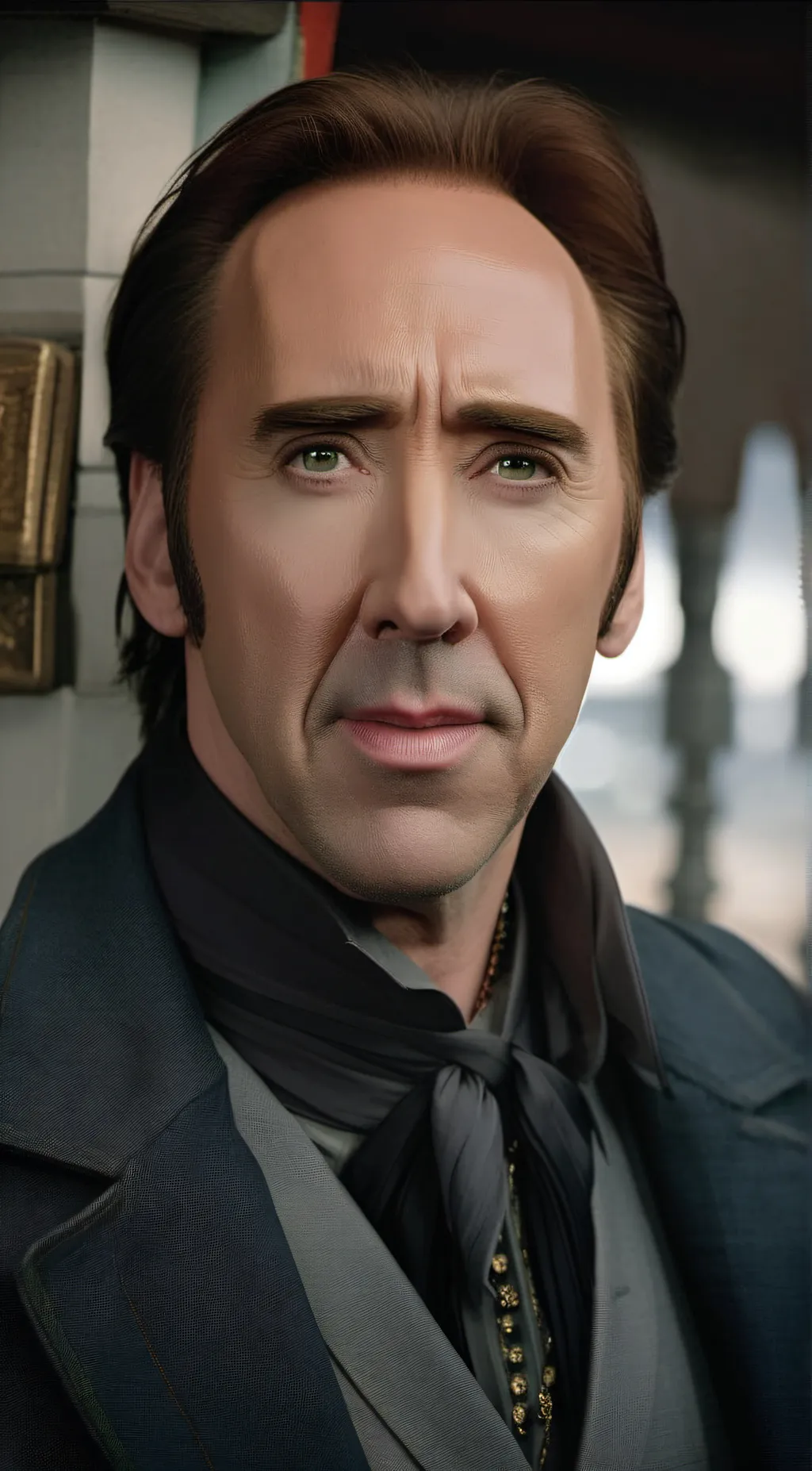 ai character: Nicholas Cage  background