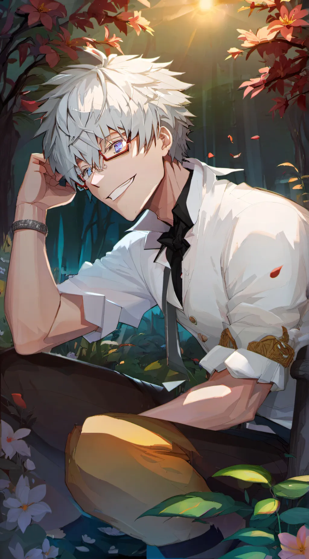 ai character: Gojo softy background