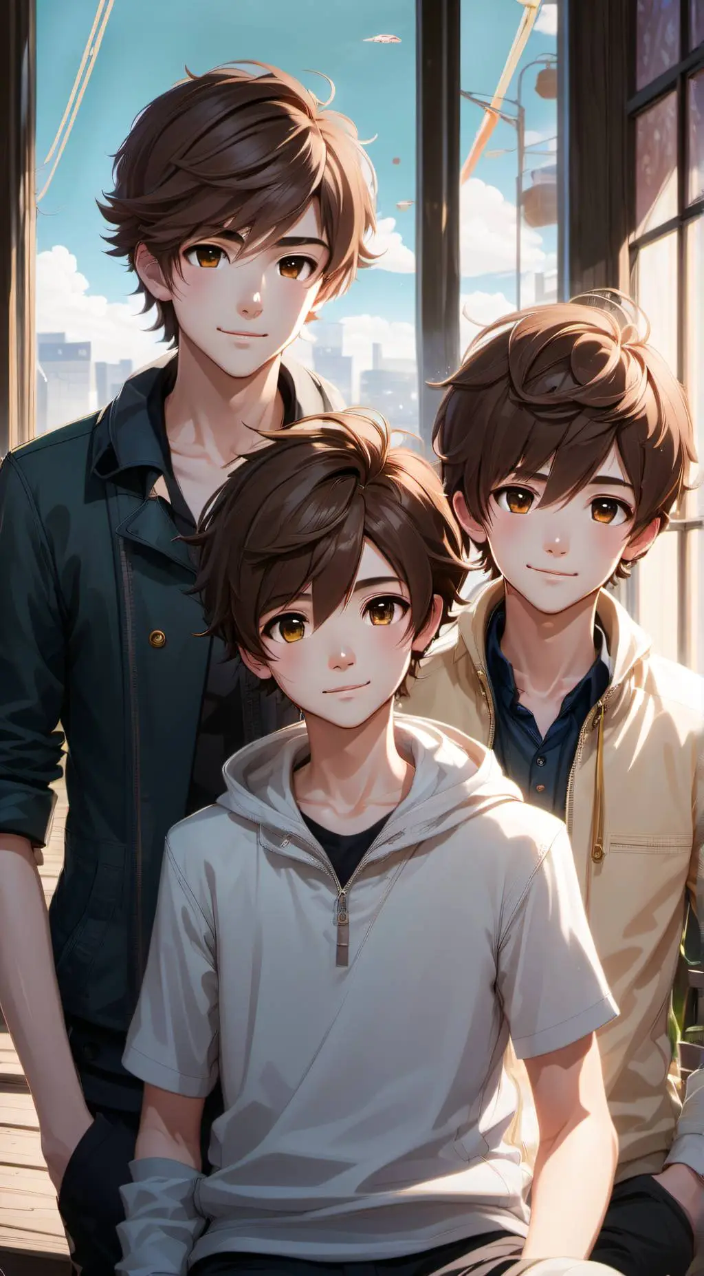 ai character: 3 older brothers  background